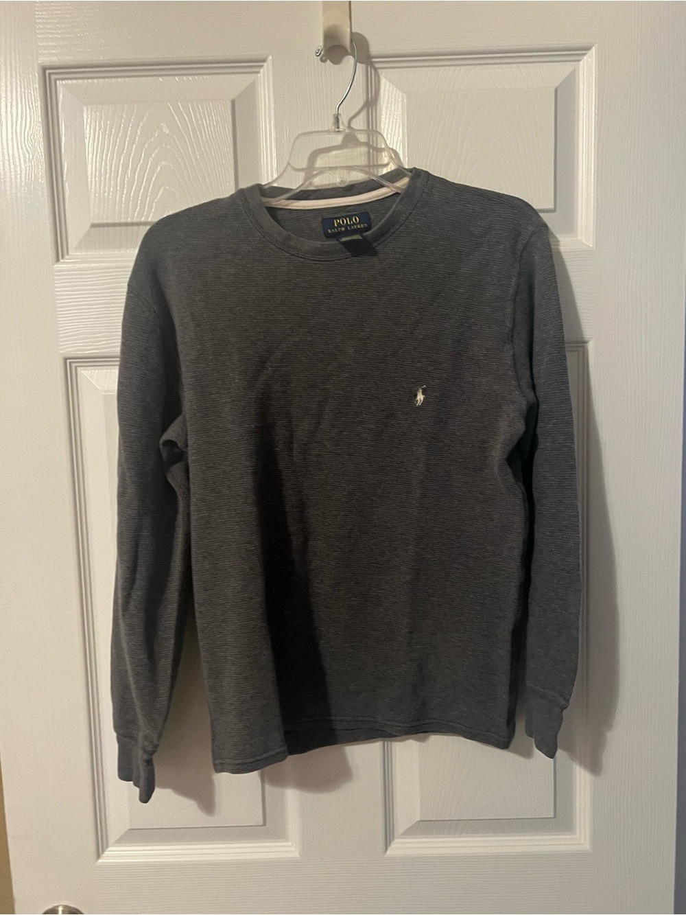 Polo by Ralph Lauren Charcoal Gray Thermal Crewneck